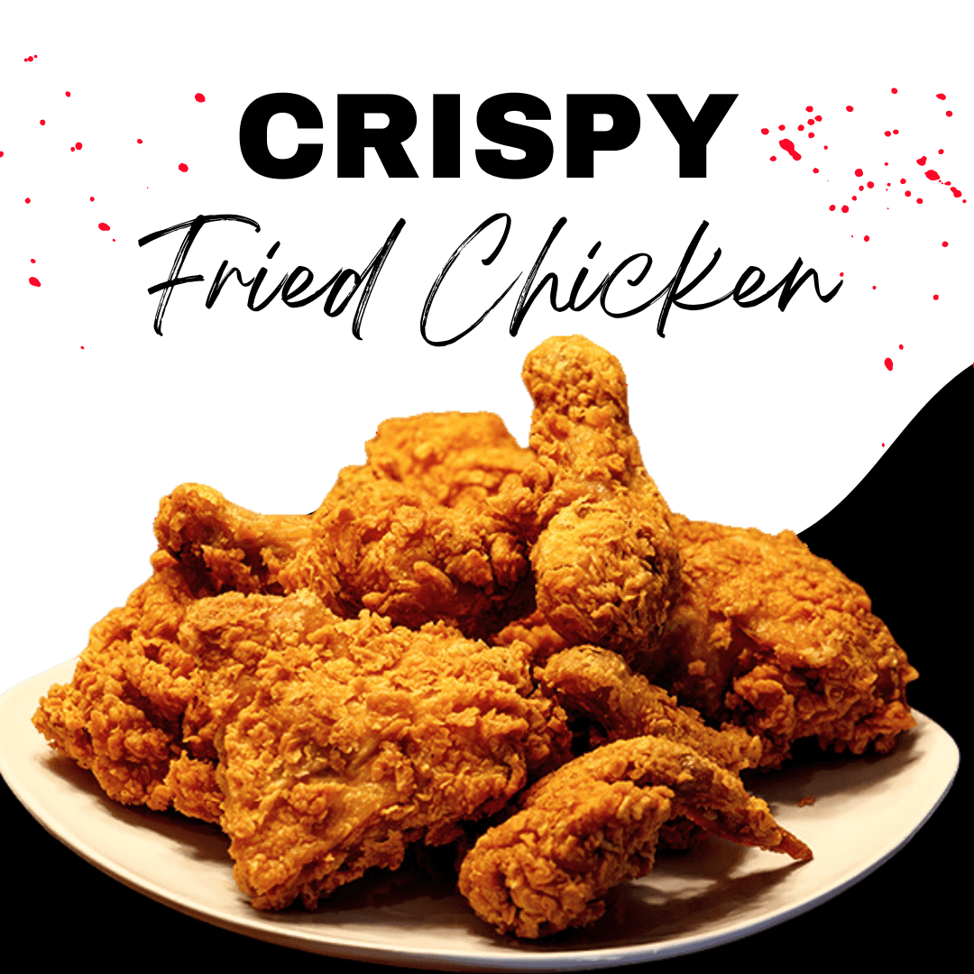 Plate of crispy fried chicken pieces.